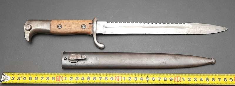 **RARE: 1913 German Schütztruppe KS98 Bayonet w/ Scabbard (40cm).**