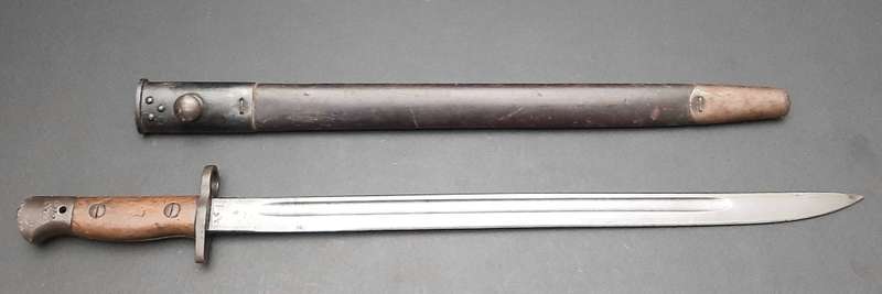 **WW1 : UDF/ SAP 1917 Wilkinson Patt.1907 Bayonet w/ Scabbard. **