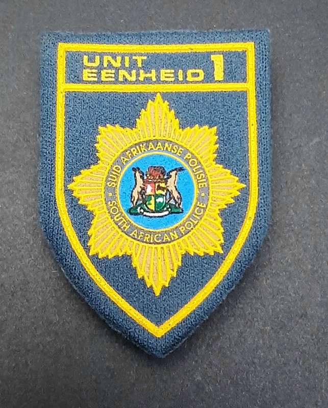 **Border War : 1980s S.A.P Riot Unit 1  Blue Chest Flash(All Pins).**