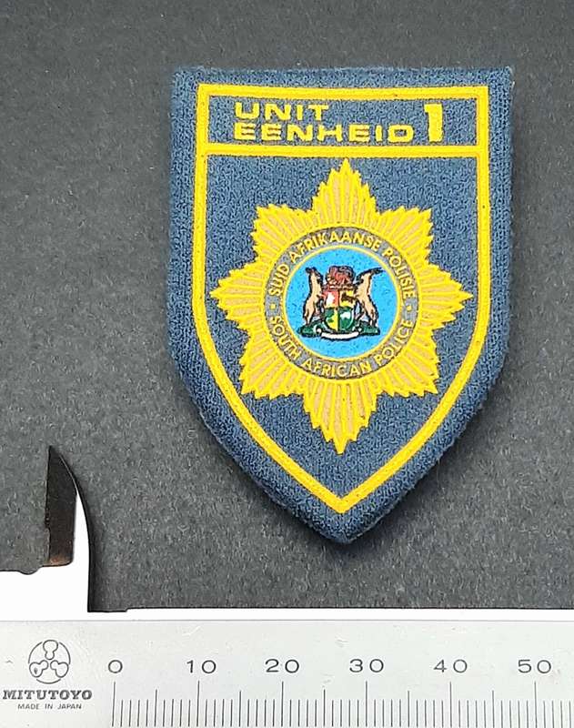 **Border War : 1980s S.A.P Riot Unit 1  Blue Chest Flash(All Pins).**