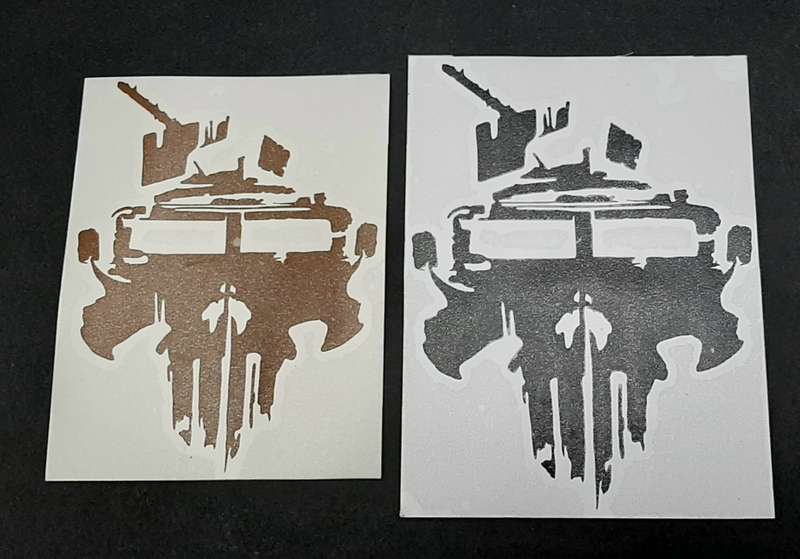 Border War Commemorative SA Police `Punisher` Casspir Medium Vinyl Decals x2
