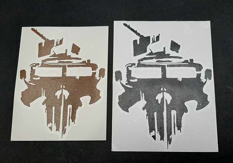 Border War Commemorative SA Police `Punisher` Casspir Medium Vinyl Decals x2
