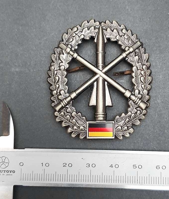 1990s German Bundeswehr Air Defence Beret Badge Pins