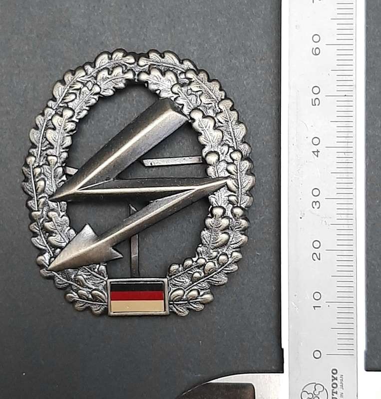 1990s German Bundeswehr Signals Beret Badge Pins