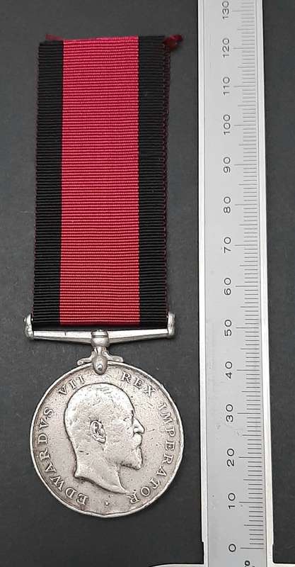 **RARE: 1906 Natal Rebellion `Bambatha` Medal w/ Ribbon (Copy Medal Roll).**