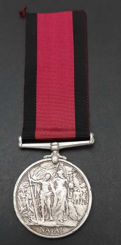 **RARE: 1906 Natal Rebellion `Bambatha` Medal w/ Ribbon (Copy Medal Roll).**