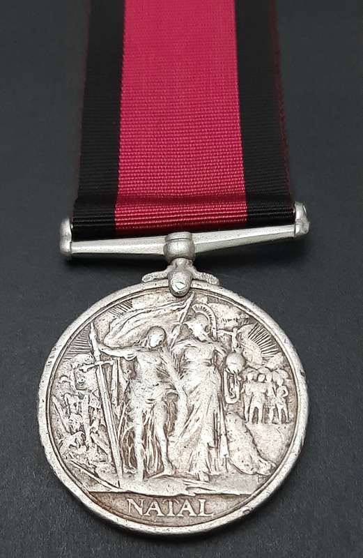 **RARE: 1906 Natal Rebellion `Bambatha` Medal w/ Ribbon (Copy Medal Roll).**