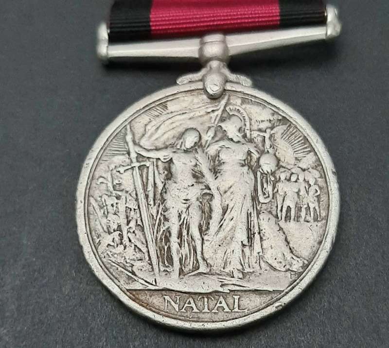 **RARE: 1906 Natal Rebellion `Bambatha` Medal w/ Ribbon (Copy Medal Roll).**