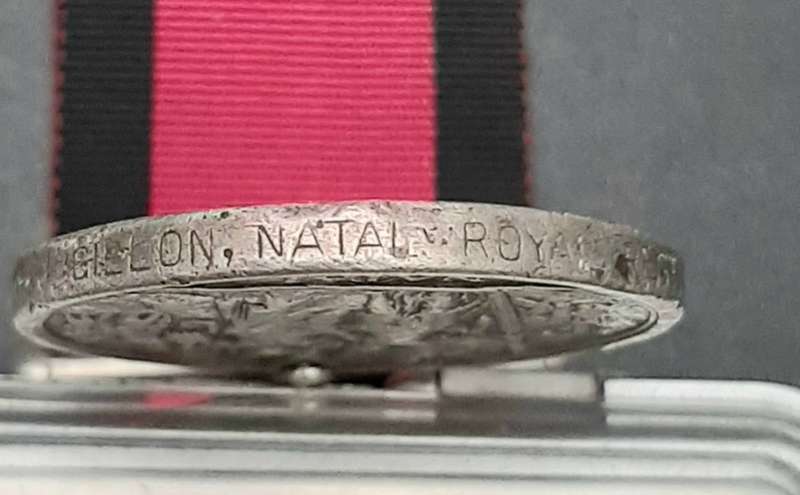 **RARE: 1906 Natal Rebellion `Bambatha` Medal w/ Ribbon (Copy Medal Roll).**
