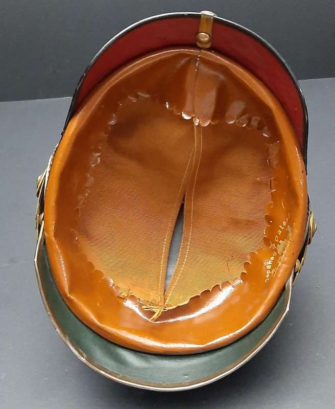 **RARE: WW1 Bavarian Officer`s M1886/14 Pickelhaube Helmet w/ Portmanteau (57).**