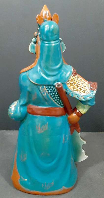 **STUNNING: Mid-20th Century Chinese Large Kwankung/Xuanwu Handpainted Porcelain Statuette (0.52m).*