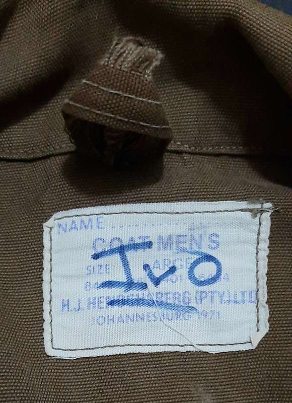 **Border War : 1970s SADF Nutria Type I Fielddress Jacket(LARGE).**