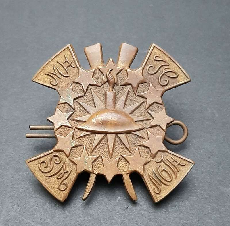 **RARE: 1930s M.O.T.H South Africa Brass Cap Badge w/ Pin **