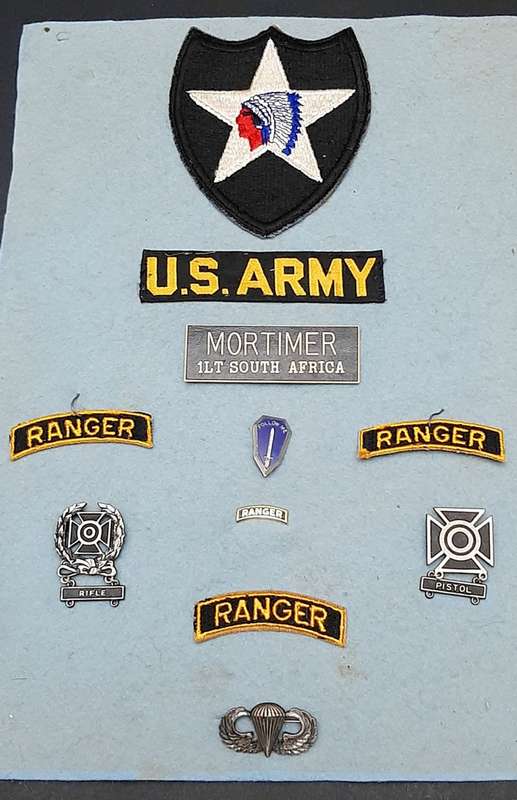 **RARE: Border War 1960s SADF - Maj. General D.J. Mortimer U.S. Officer Exchange Memorabilia (6 Pcs)