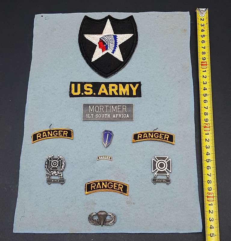 **RARE: Border War 1960s SADF - Maj. General D.J. Mortimer U.S. Officer Exchange Memorabilia (6 Pcs)