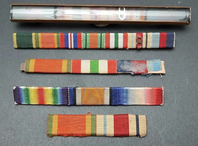 **WW1 /WW2 : British/ Commonwealth Campaign Ribbon Bars : 8th Army ( x5 ).**