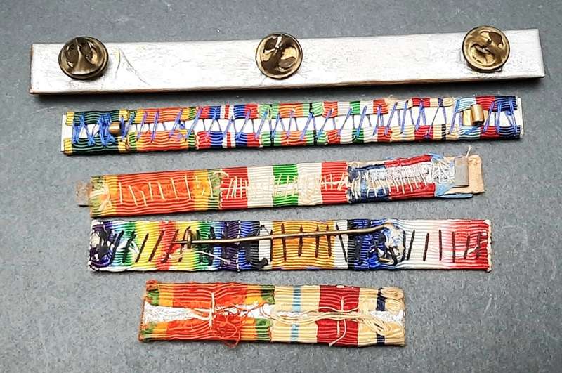 **WW1 /WW2 : British/ Commonwealth Campaign Ribbon Bars : 8th Army ( x5 ).**