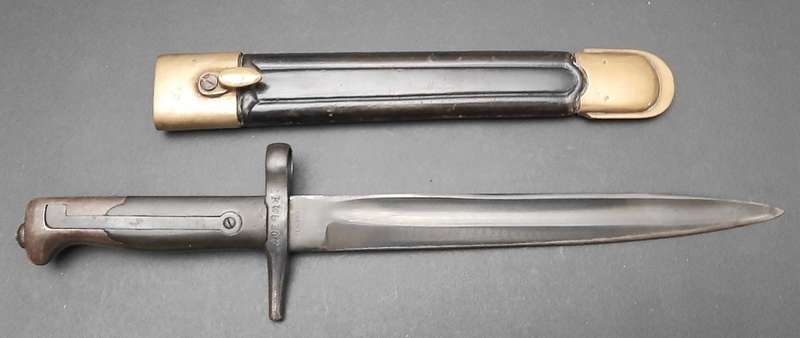 **RARE: 1936 Italian Corpo d`Eritreo Vetterli 1870/87 Askari Bayonet w/ Scabbard. **