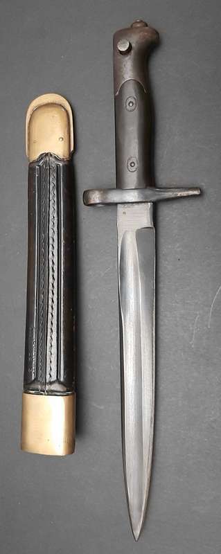 **RARE: 1936 Italian Corpo d`Eritreo Vetterli 1870/87 Askari Bayonet w/ Scabbard. **