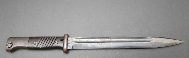 WW2 German K98 Bayonet with Scabbard and Leather Frog (Clemen & Jung) Matching Serials