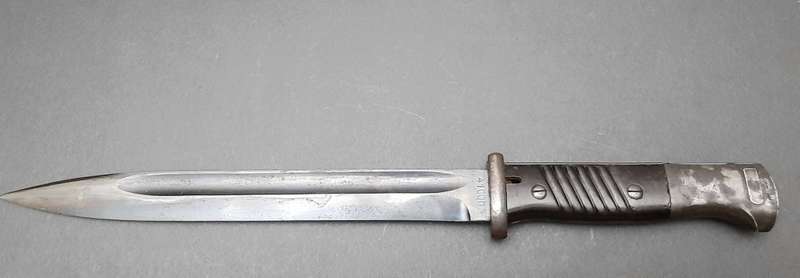 WW2 German K98 Bayonet with Scabbard and Leather Frog (Clemen & Jung) Matching Serials
