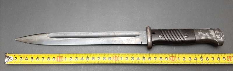 WW2 German K98 Bayonet with Scabbard and Leather Frog (Clemen & Jung) Matching Serials