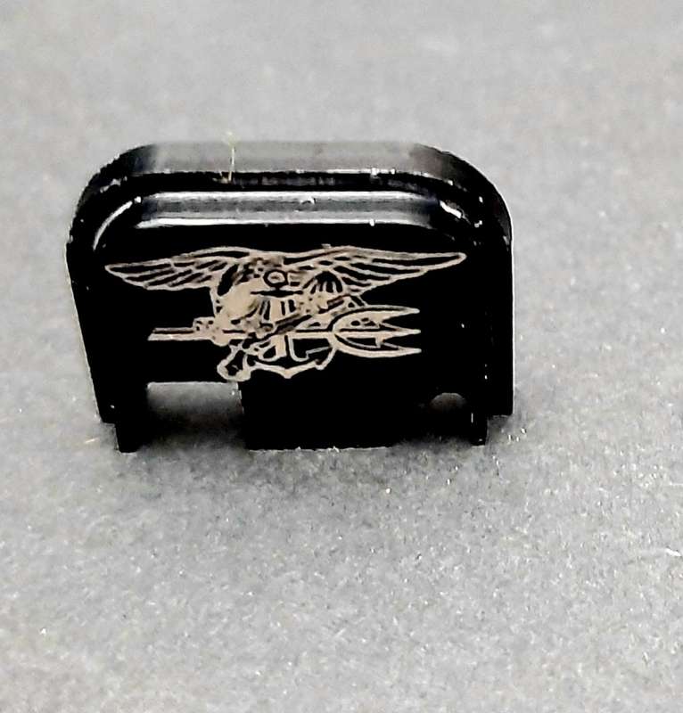 ** RARE: U.S. Navy Seal Engraved Glock 9mm Rear Slide Cover Plate (2cm x 1.5 cm)**