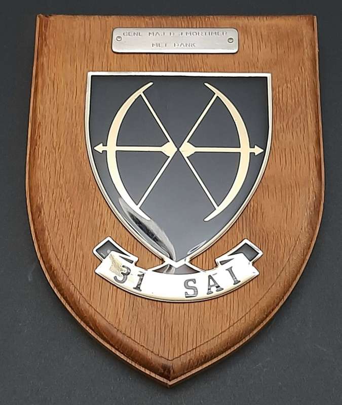 Border War 1980s Maj-General D.J. Mortimer 31 Battalion Plaque & Nutria `Bonnie`