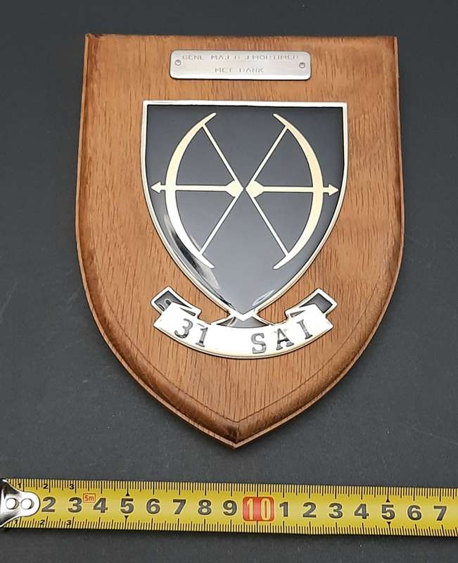 Border War 1980s Maj-General D.J. Mortimer 31 Battalion Plaque & Nutria `Bonnie`