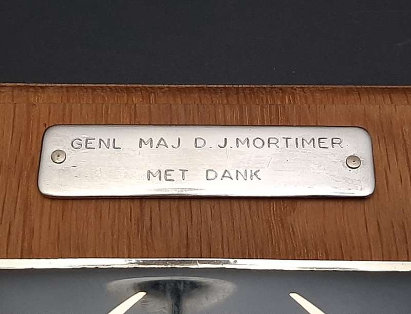 Border War 1980s Maj-General D.J. Mortimer 31 Battalion Plaque & Nutria `Bonnie`