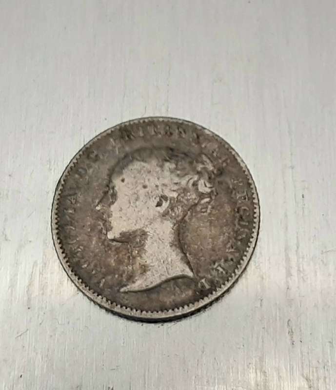 **1842 Britain: .925 Silver 4d QV Coin (F+).**