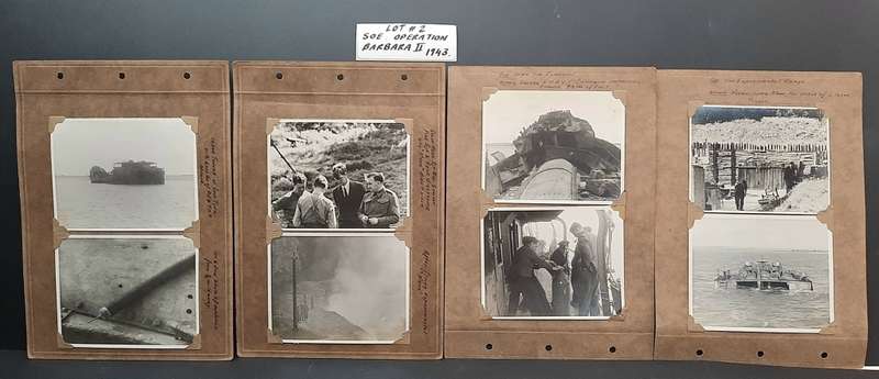 Rare WW2 1943 Operation Barbara II S.O.E Photographs Double-sided Panels Lot 2