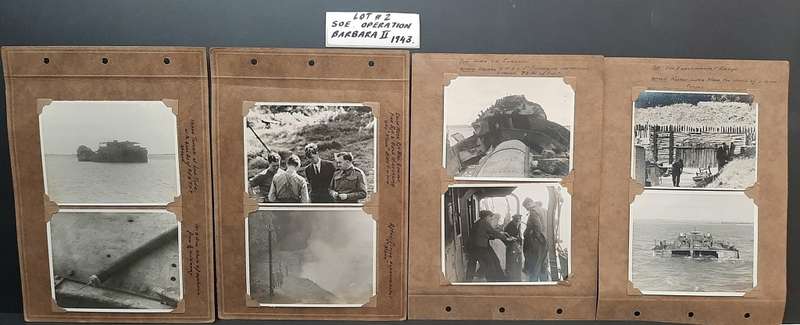 Rare WW2 1943 Operation Barbara II S.O.E Photographs Double-sided Panels Lot 2