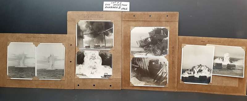 Rare WW2 1943 Operation Barbara II S.O.E Photographs Double-sided Panels Lot 2