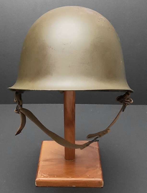 **Border War: SADF 1960s Camouflage Green Steel Helmet w/ Liner & Strap (1964).**