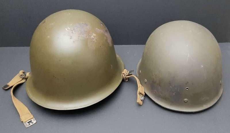 **Border War: SADF 1960s Camouflage Green Steel Helmet w/ Liner & Strap (1964).**