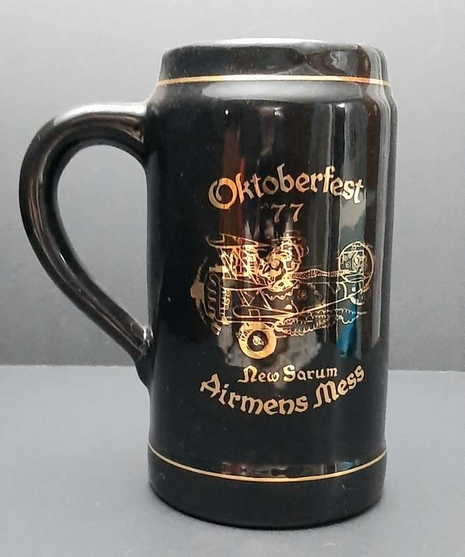 **Rhodesian Bush War: 1977 Rhodesian Air Force `New Sarum` Large Ceramic Tankard (23cm).**
