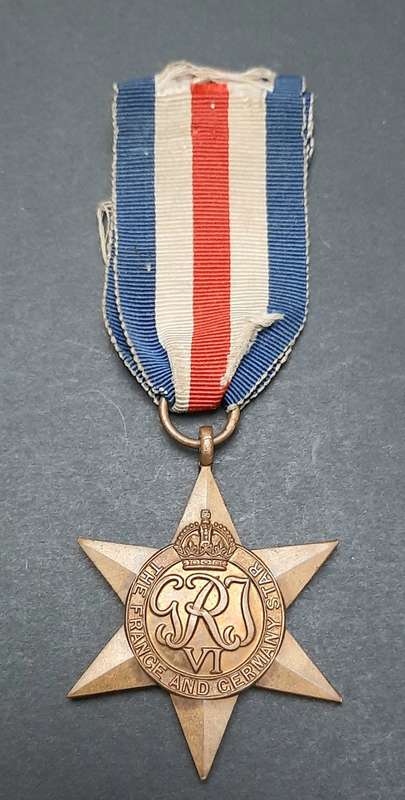 **RARE: WW2 France & Germany Campaign Star Medal w/ Ribbon #2 (British Issue).**