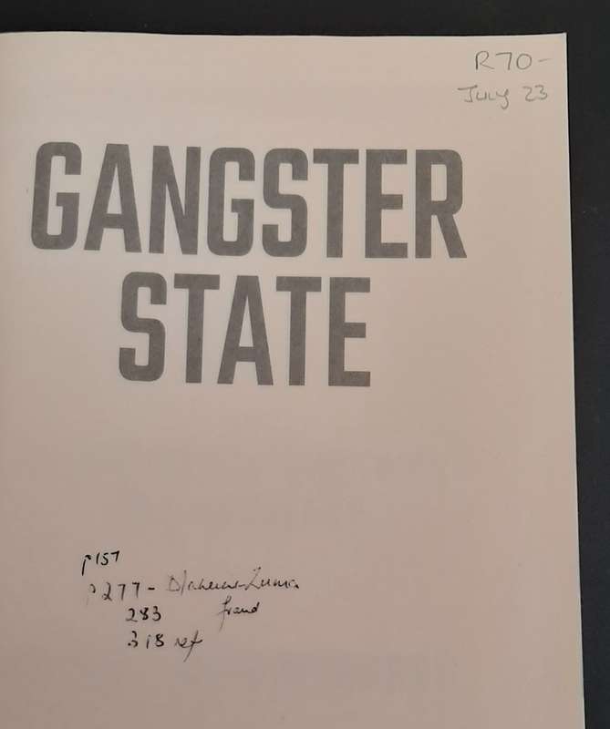 ** South African Politics: `Gangster State` Softcover (Pieter-Louis Myburgh)Book **