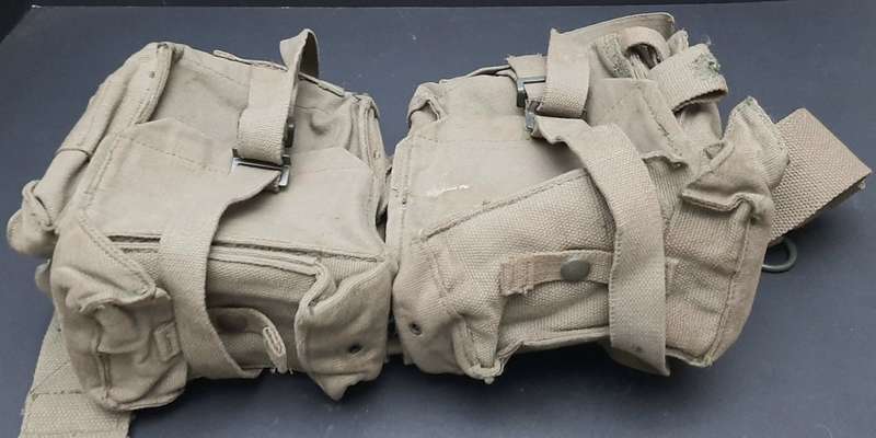 **Border War: 1970s SADF Patt.73 Webbing Kidney Pouches w/ Integral Belt.**
