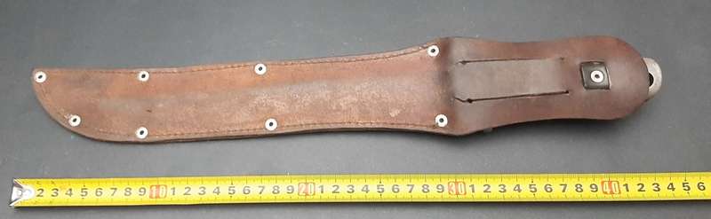 **Rhodesian Bush War: 1970s BSAP Converted 1907 `Bush Knife` w/ Scabbard (45cm).**