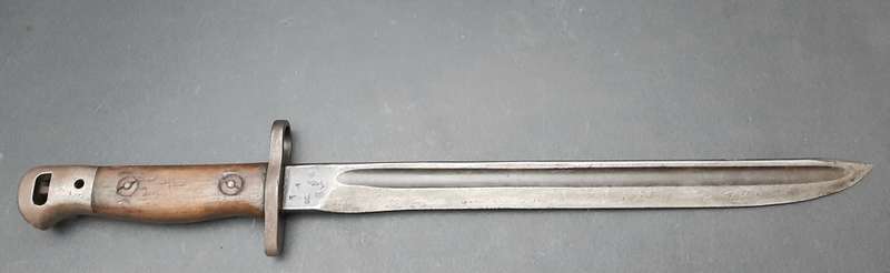 **Rhodesian Bush War: 1970s BSAP Converted 1907 `Bush Knife` w/ Scabbard (45cm).**