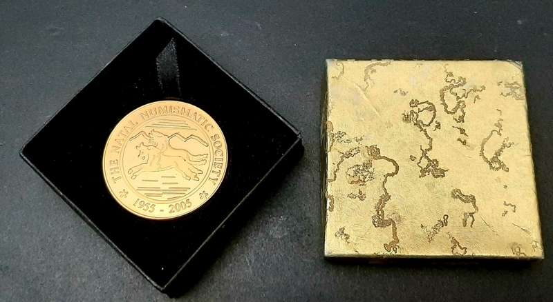 **50th Anniv. : Natal Numismatic Society Medallion w/ Case (EF).**
