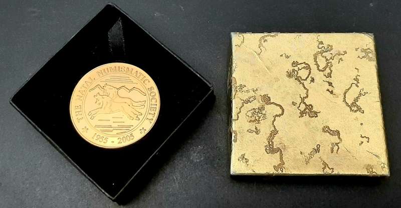 **50th Anniv. : Natal Numismatic Society Medallion w/ Case (EF).**