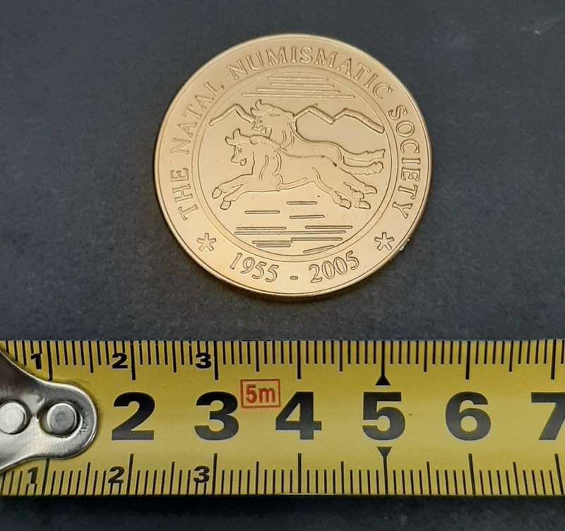 **50th Anniv. : Natal Numismatic Society Medallion w/ Case (EF).**