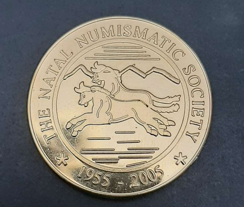 **50th Anniv. : Natal Numismatic Society Medallion w/ Case (EF).**