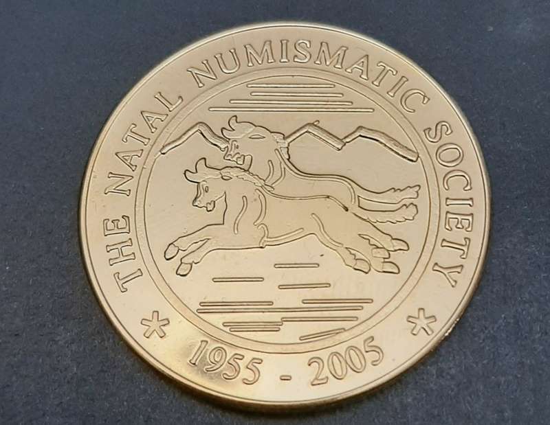 **50th Anniv. : Natal Numismatic Society Medallion w/ Case (EF).**