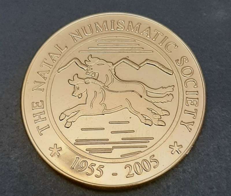 **50th Anniv. : Natal Numismatic Society Medallion w/ Case (EF).**