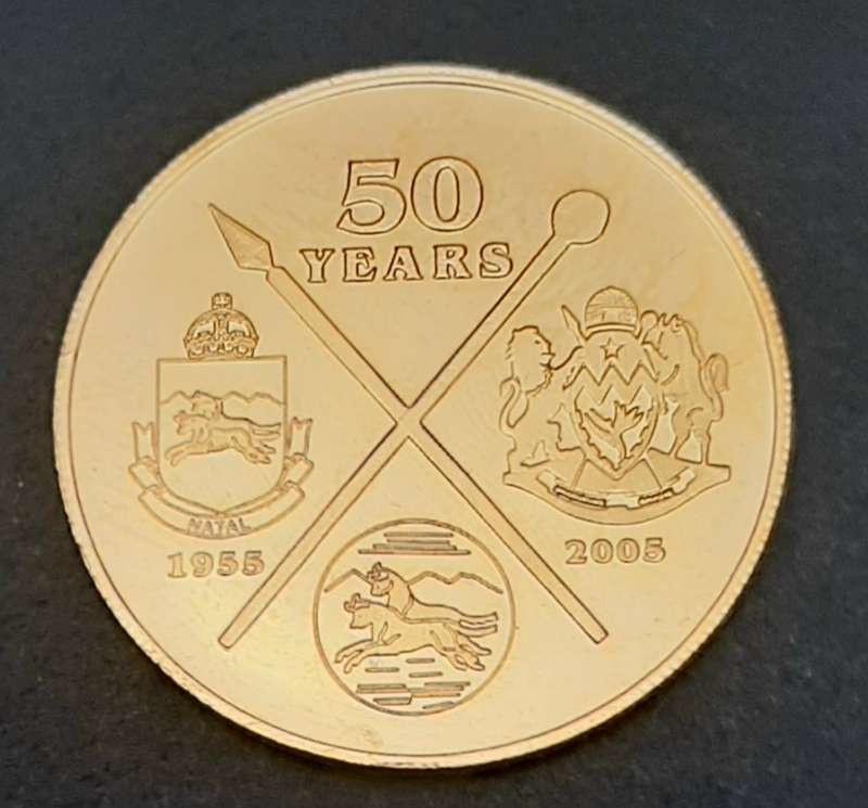 **50th Anniv. : Natal Numismatic Society Medallion w/ Case (EF).**