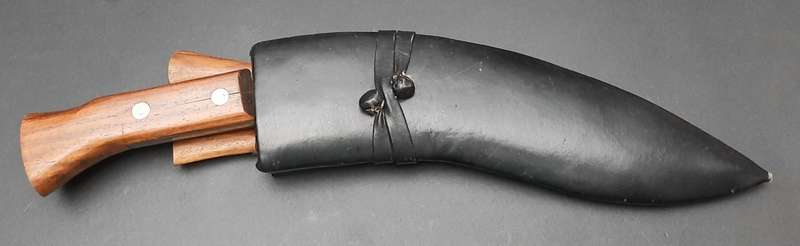 **RARE: 1960s Assam Territory Force/ Rifles Kukri w/ Scabbard (38cm).**